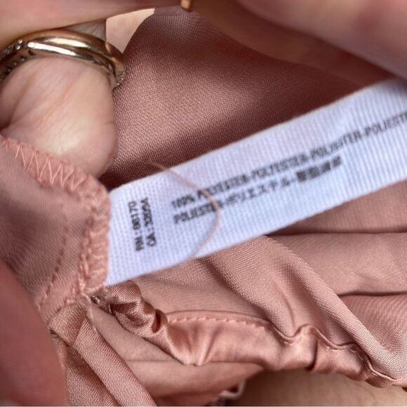 Free People Blouson Satin Crochet Lace Crop Top Size S - Picture 5 of 10